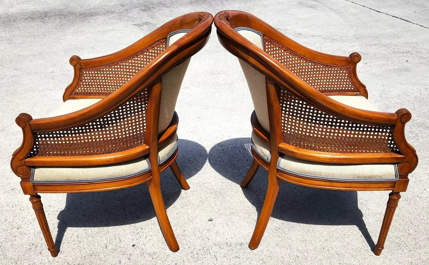 Vintage French Regency Chairs Pair