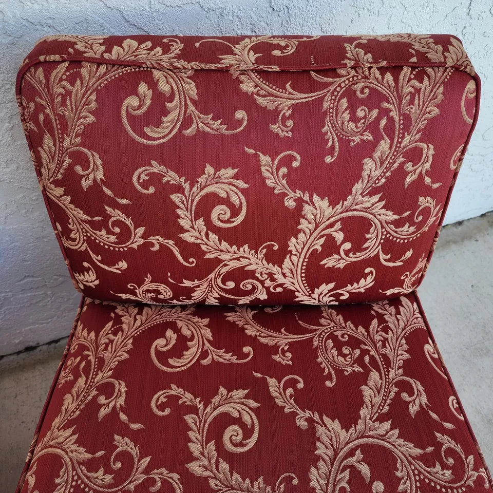 Vintage Fleur De Lys Slipper Chairs Pair