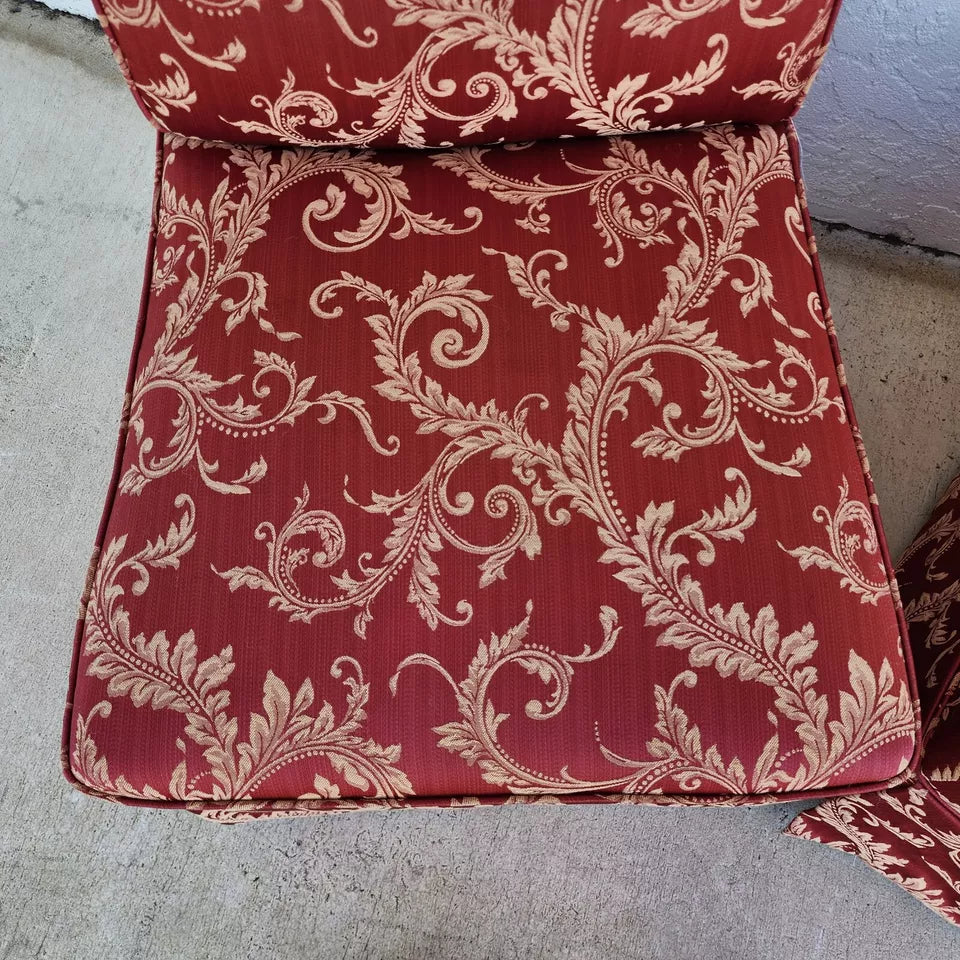 Vintage Fleur De Lys Slipper Chairs Pair