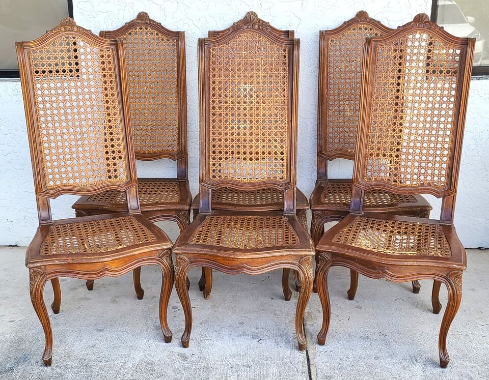 French Dining Chairs Linen Wingback by MARIANO GARCIA of Spain