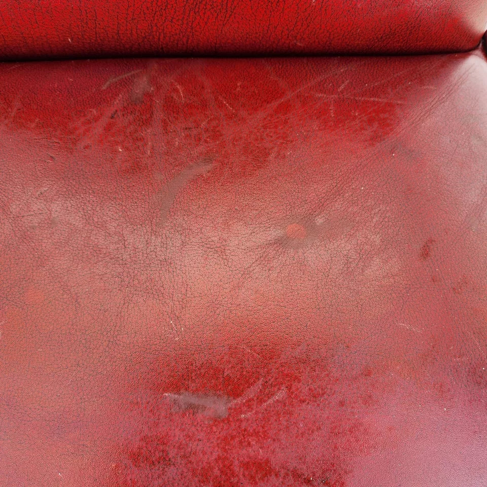 Vintage Georgian Mahogany Carved Eagle Leather Armchair