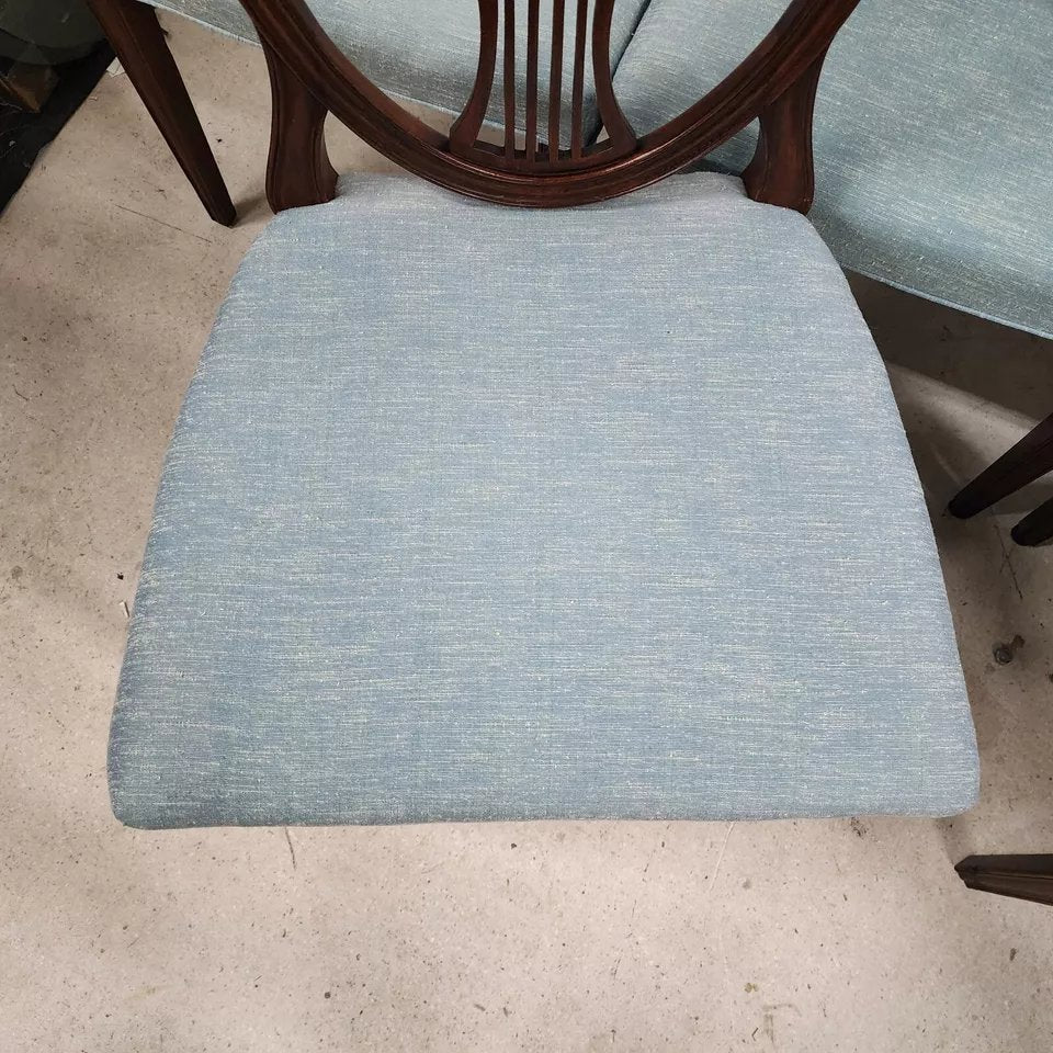 Antique Mahogany Dining Chairs Federal Hepplewhite Shield Back Set of 6