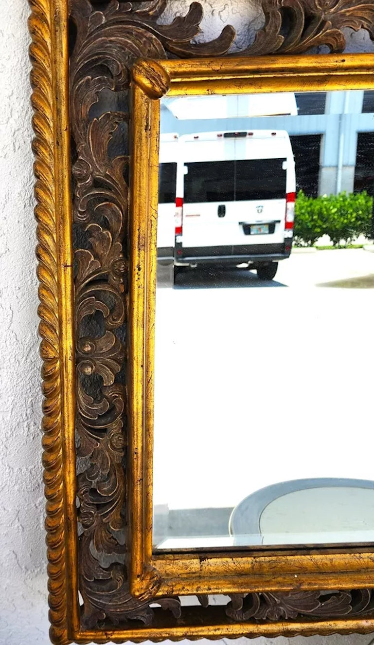 Vintage Gilt Wood Mirror by Harrison & Gil