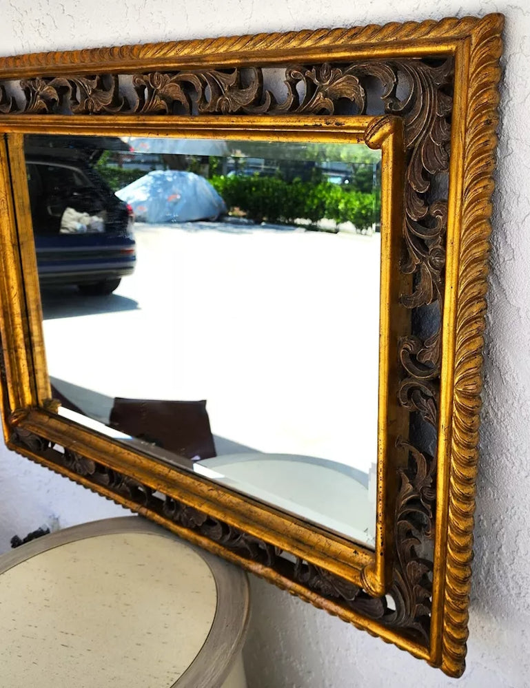 Vintage Gilt Wood Mirror by Harrison & Gil