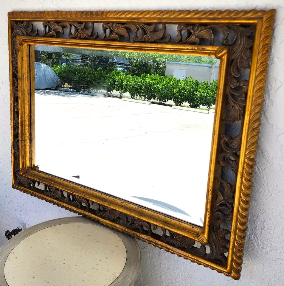 Vintage Gilt Wood Mirror by Harrison & Gil
