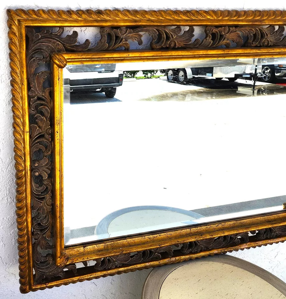 Vintage Gilt Wood Mirror by Harrison & Gil
