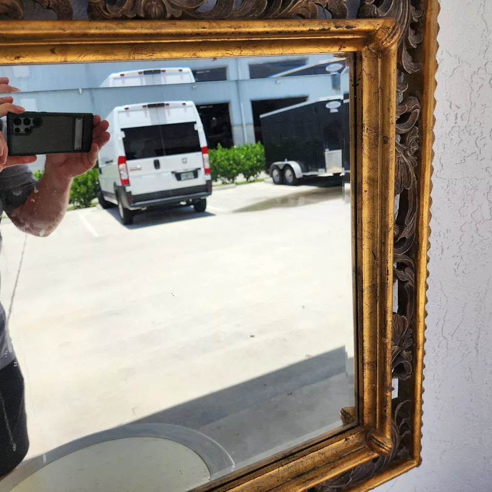 Vintage Gilt Wood Mirror by Harrison & Gil