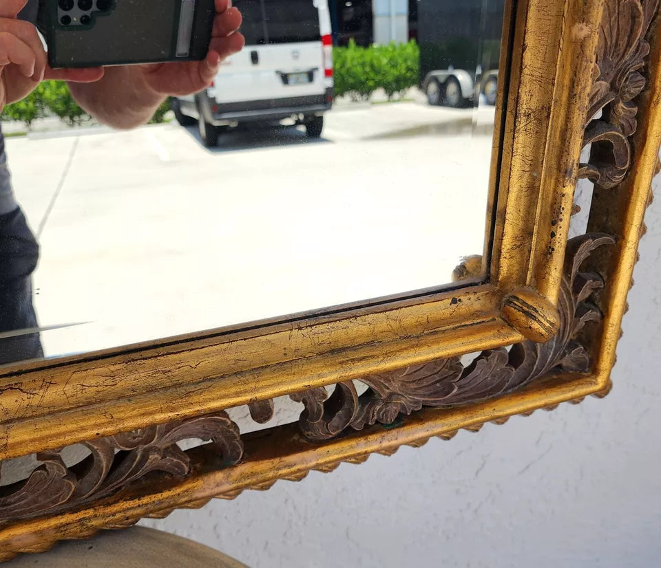 Vintage Gilt Wood Mirror by Harrison & Gil