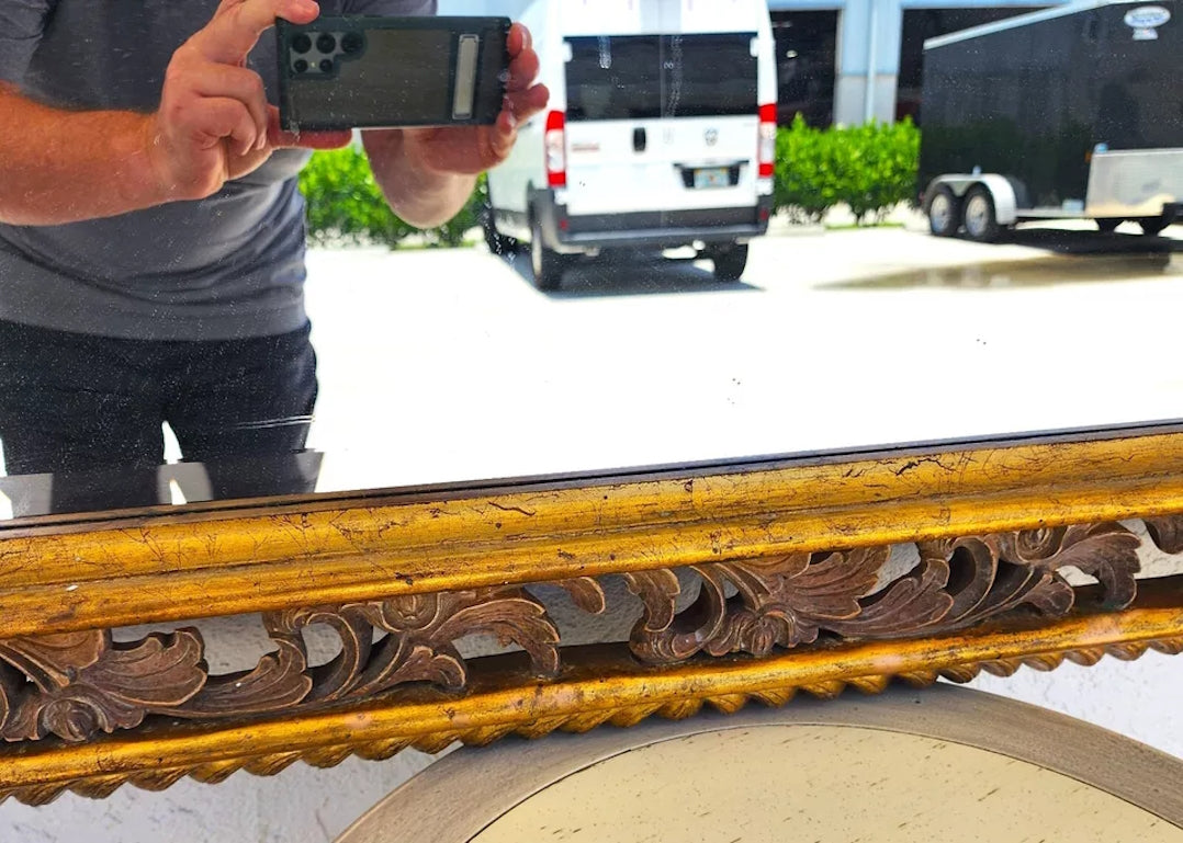 Vintage Gilt Wood Mirror by Harrison & Gil
