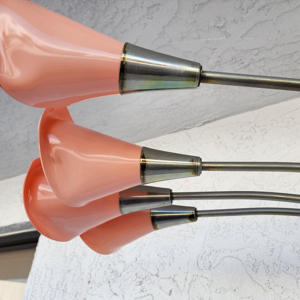 Vintage Arc Floor Lamp Italian Calla Lily