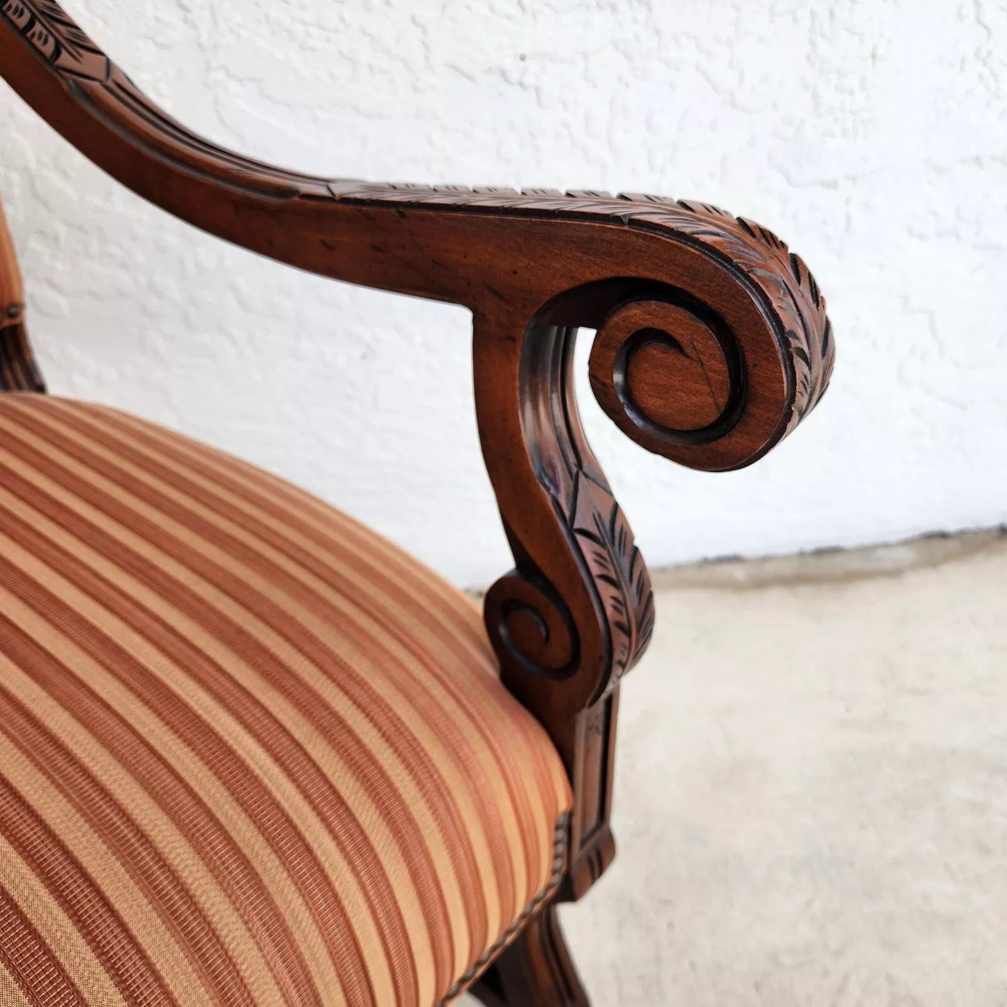 Antique Louis XIII French Os de Mouton Armchairs a Pair