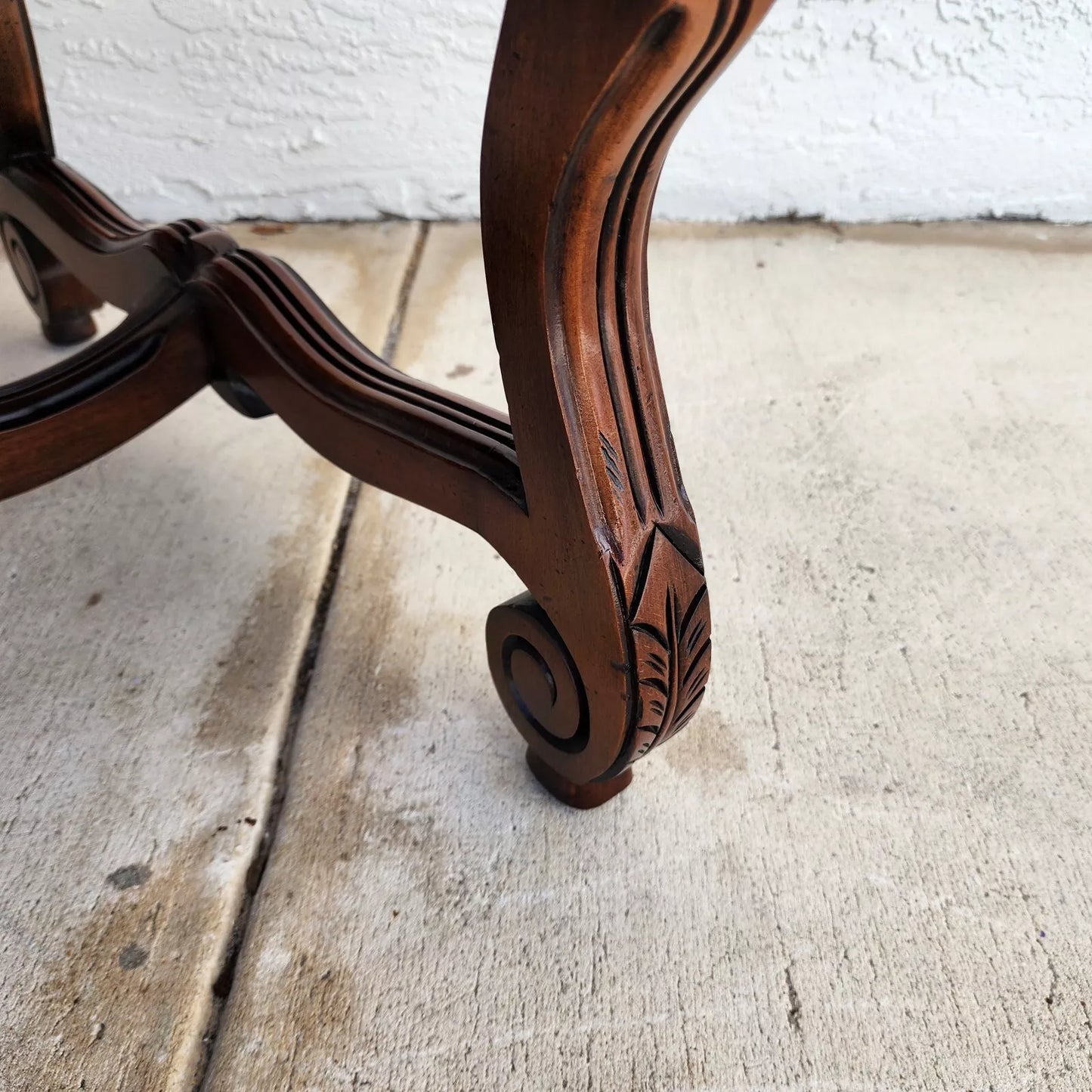 Antique Louis XIII French Os de Mouton Armchairs a Pair