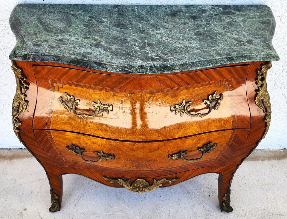 French Louis XV Bombay Chest Marble