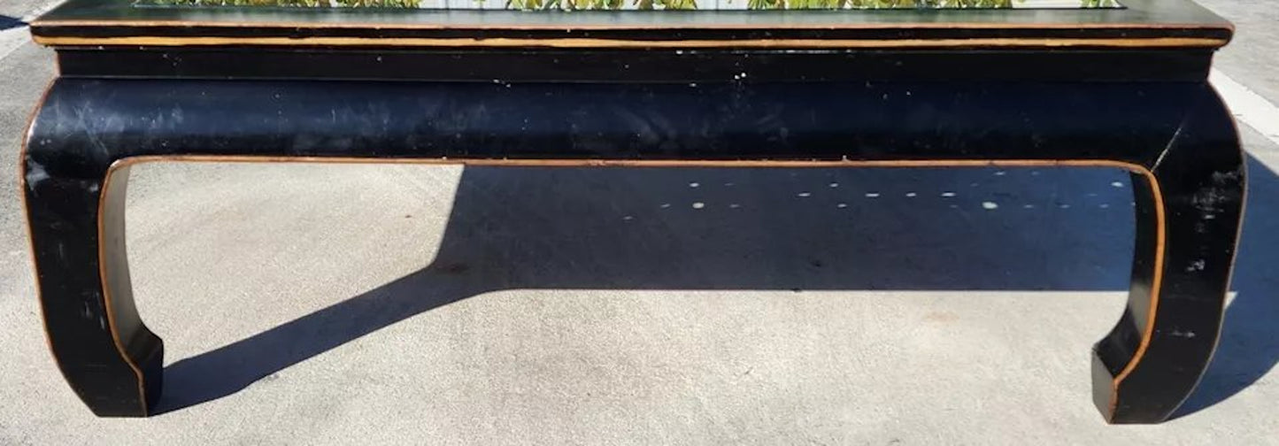 Antique Ming Chinoiserie Coffee Table Huge 57"