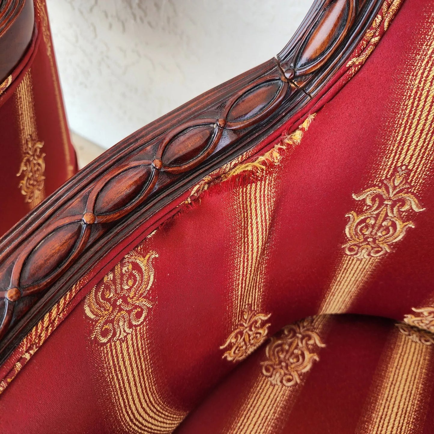 Napoleon III Style Wingback Chairs Pair