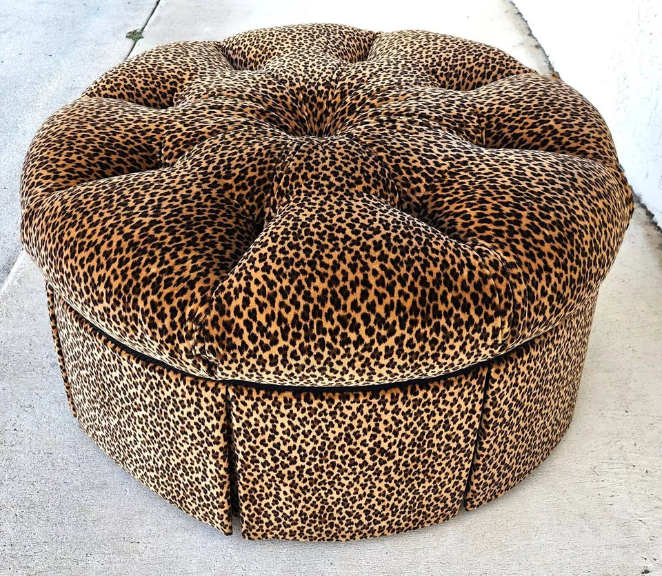 Animal Print Ottoman Tufted by PEARSON