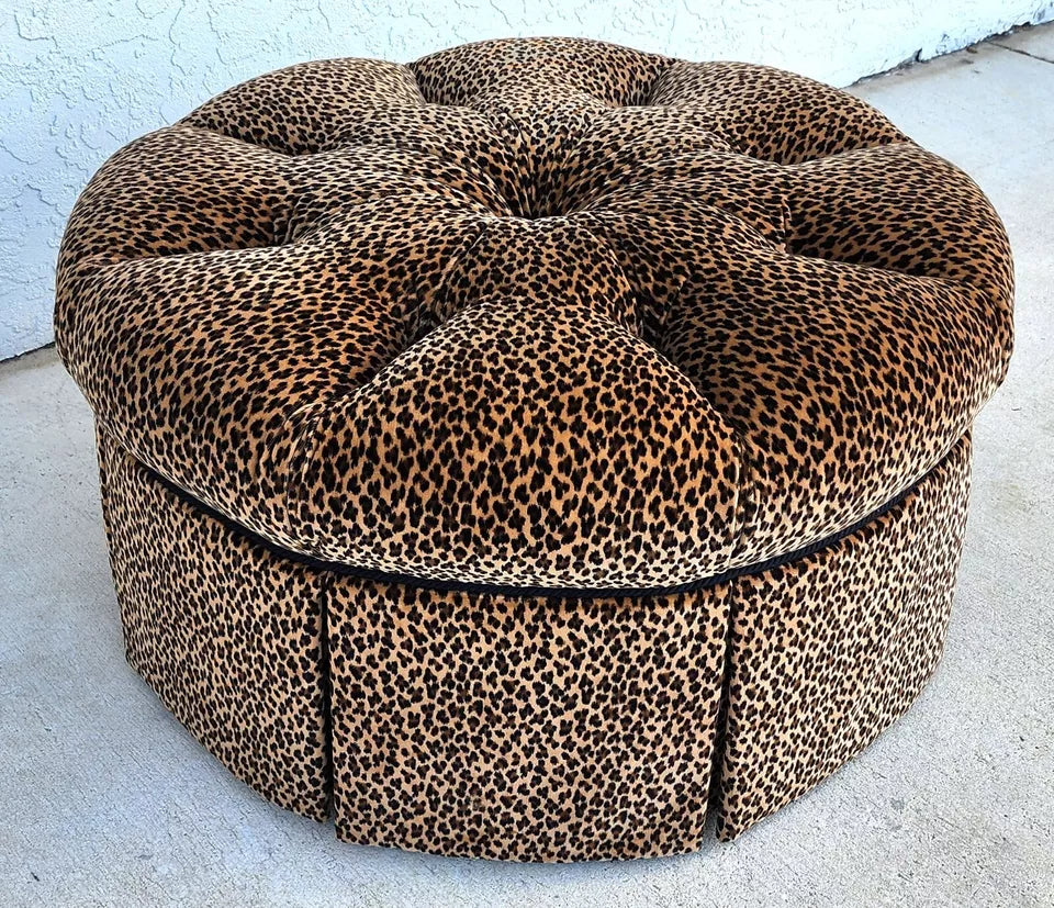 Animal Print Ottoman Tufted by PEARSON