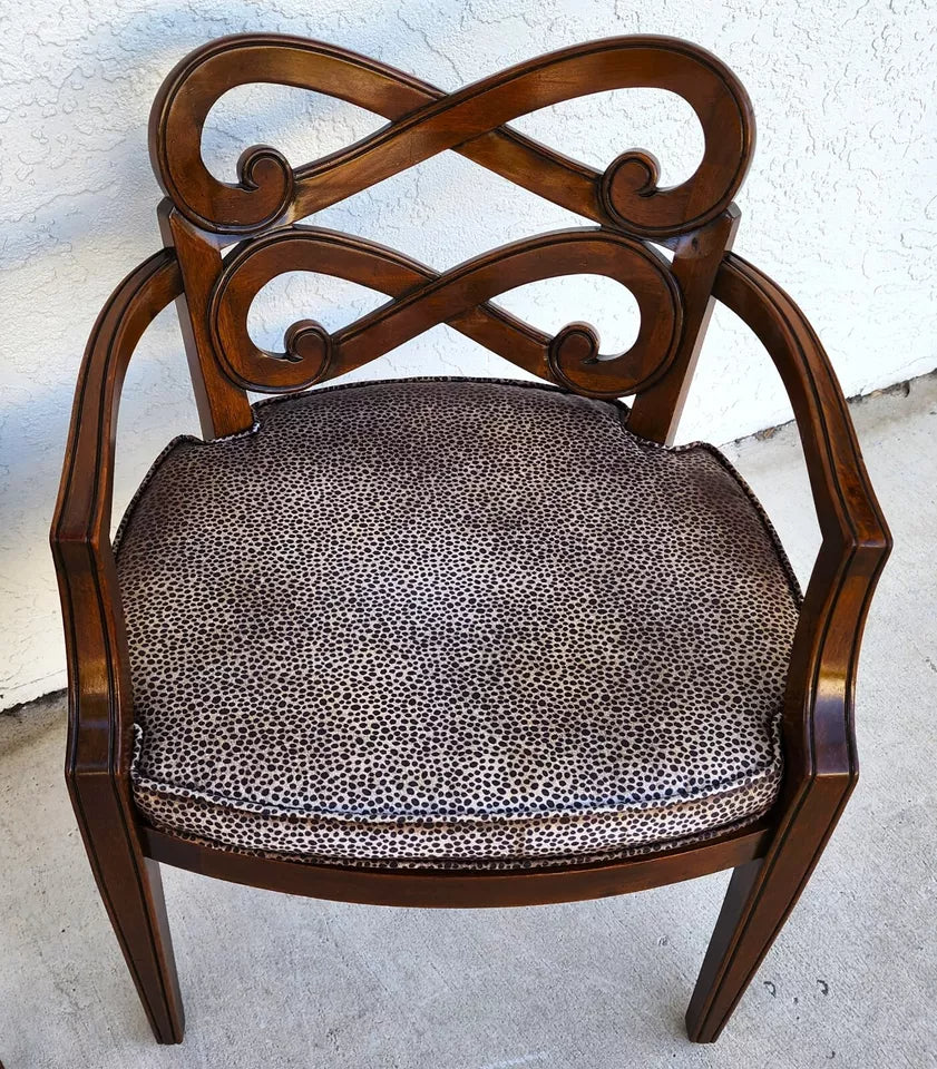 Antique Regency Armchairs Pretzel Back Pair
