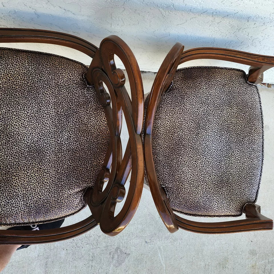 Antique Regency Armchairs Pretzel Back Pair