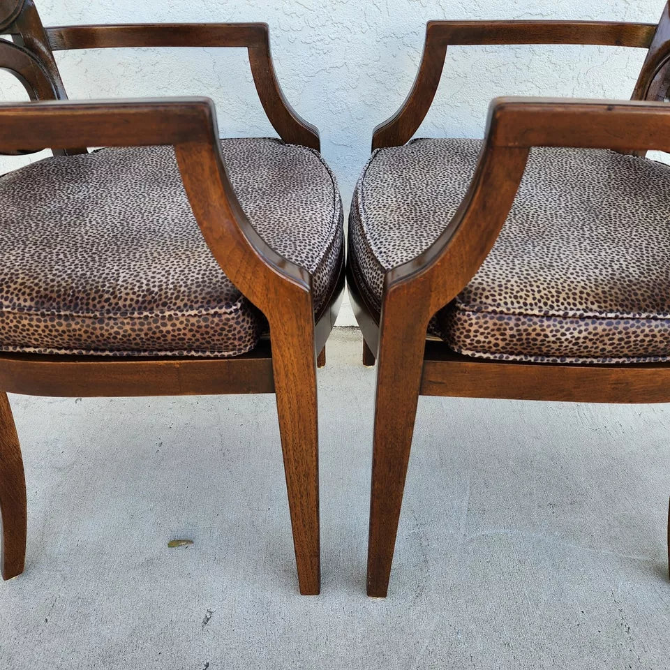 Antique Regency Armchairs Pretzel Back Pair