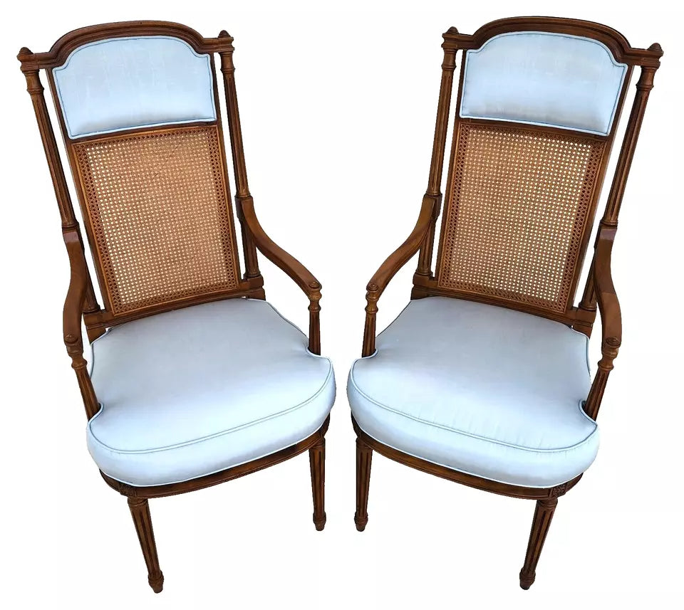 Vintage French Recency Armchairs Pair