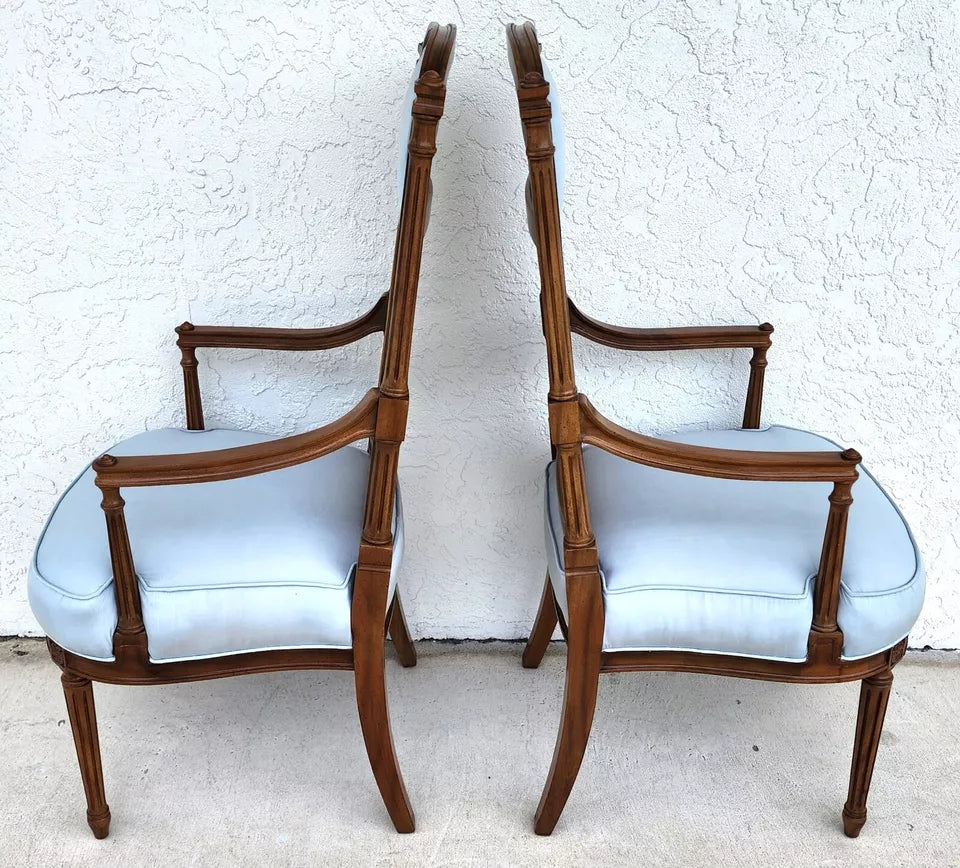 Vintage French Recency Armchairs Pair