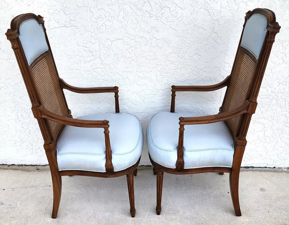 Vintage French Recency Armchairs Pair