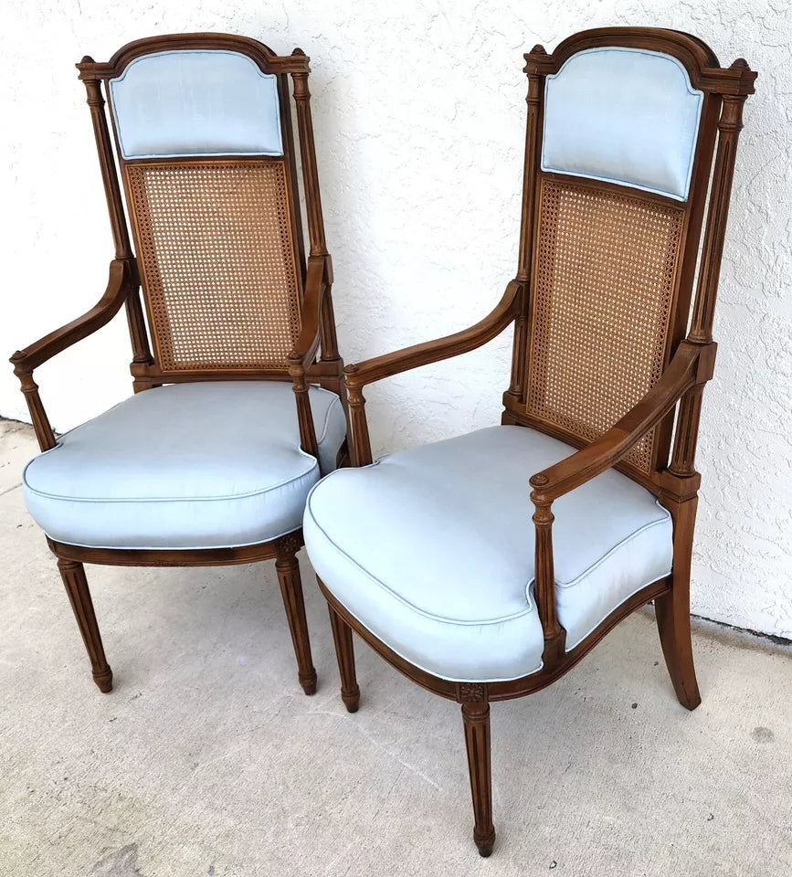 Vintage French Recency Armchairs Pair