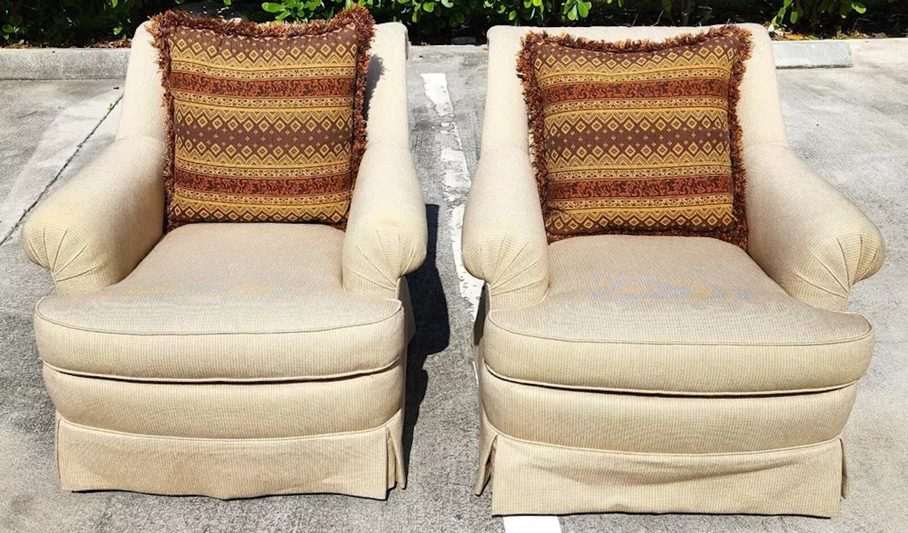 Robb & Stucky Lounge Armchairs Pair