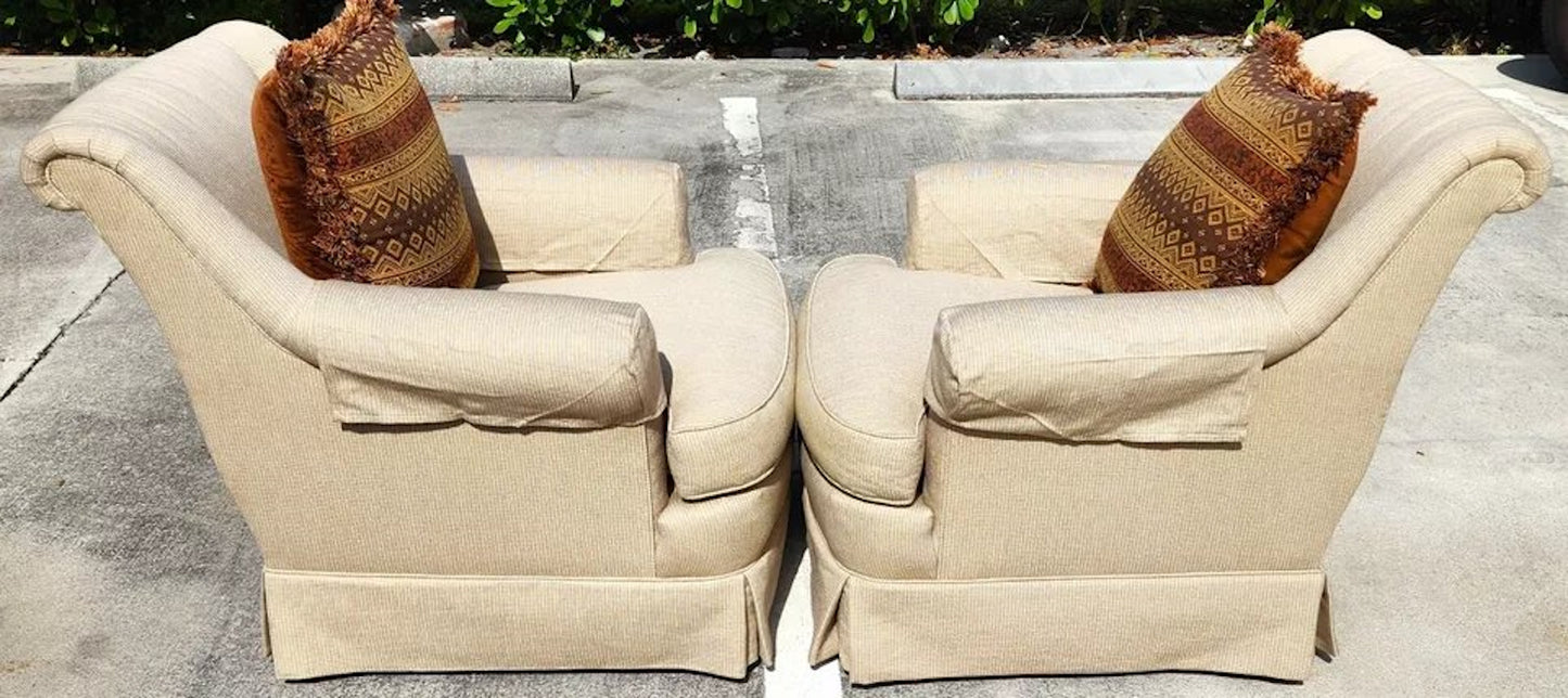 Robb & Stucky Lounge Armchairs Pair