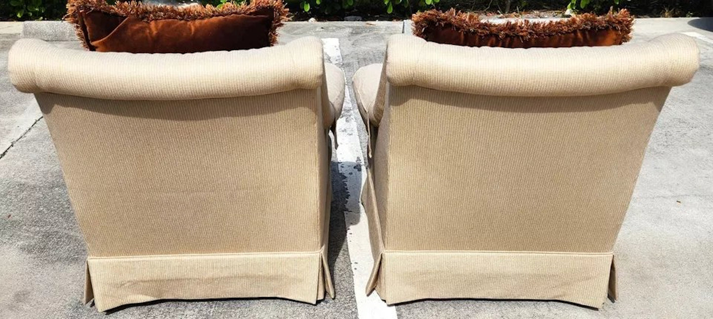 Robb & Stucky Lounge Armchairs Pair