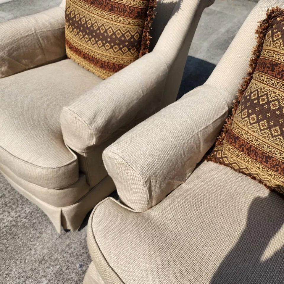 Robb & Stucky Lounge Armchairs Pair