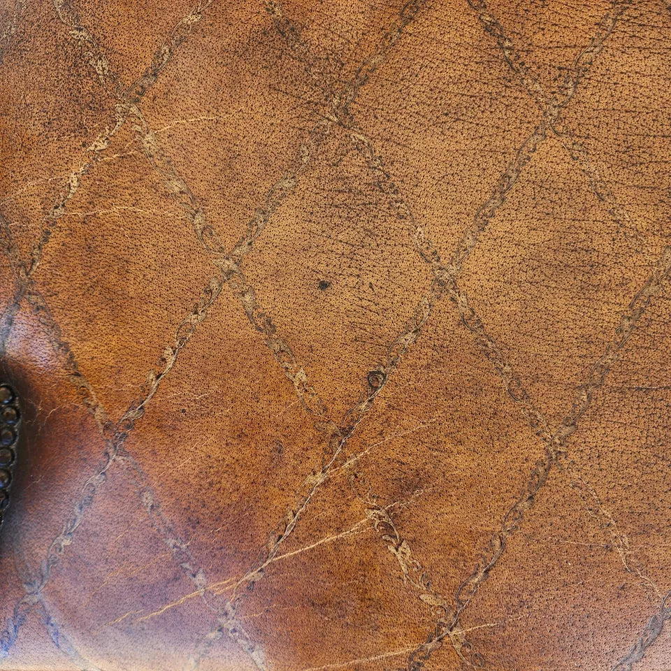 Theodore Alexander French Louis XV Leather Arm Chair