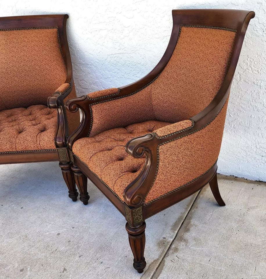 Thomasville Ernest Hemingway Anson Accent Chairs - Pair