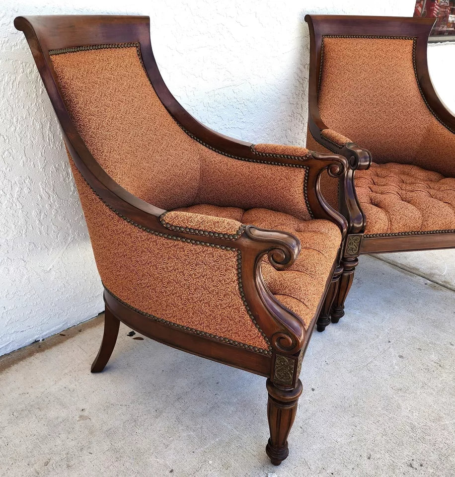 Thomasville Ernest Hemingway Anson Accent Chairs - Pair