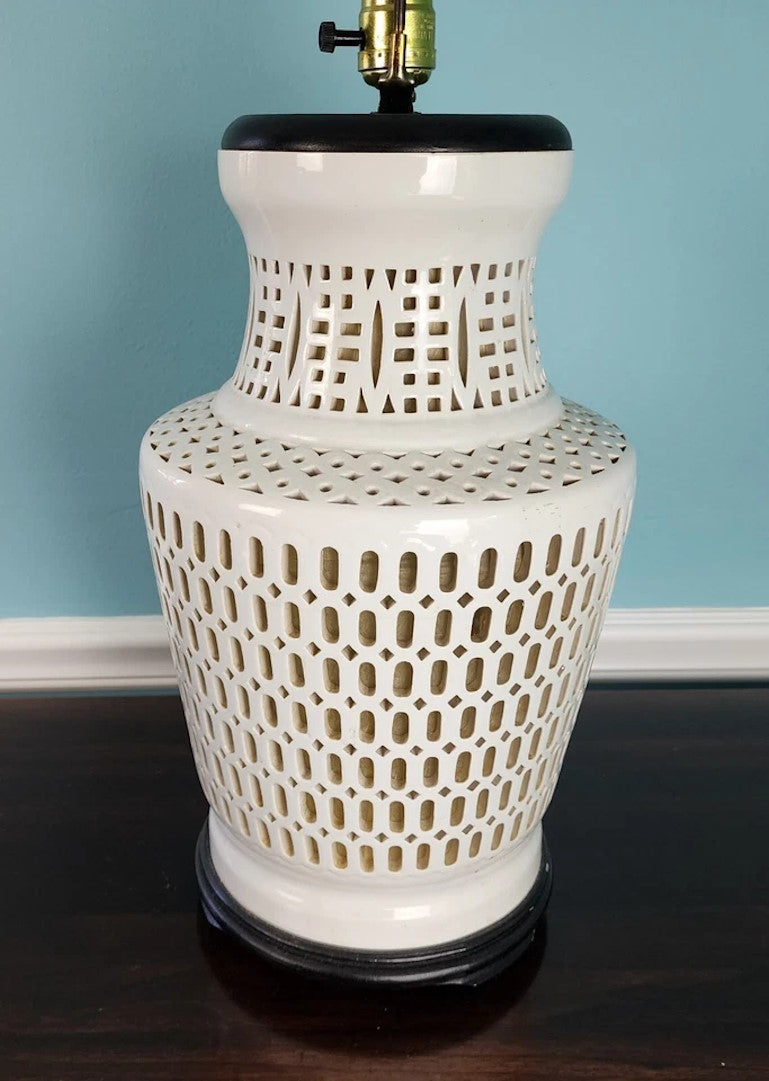 Blanc De Chine Table Lamp Porcelain with Internal Light