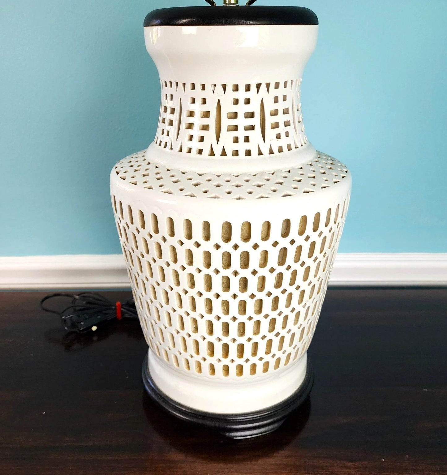 Blanc De Chine Table Lamp Porcelain with Internal Light