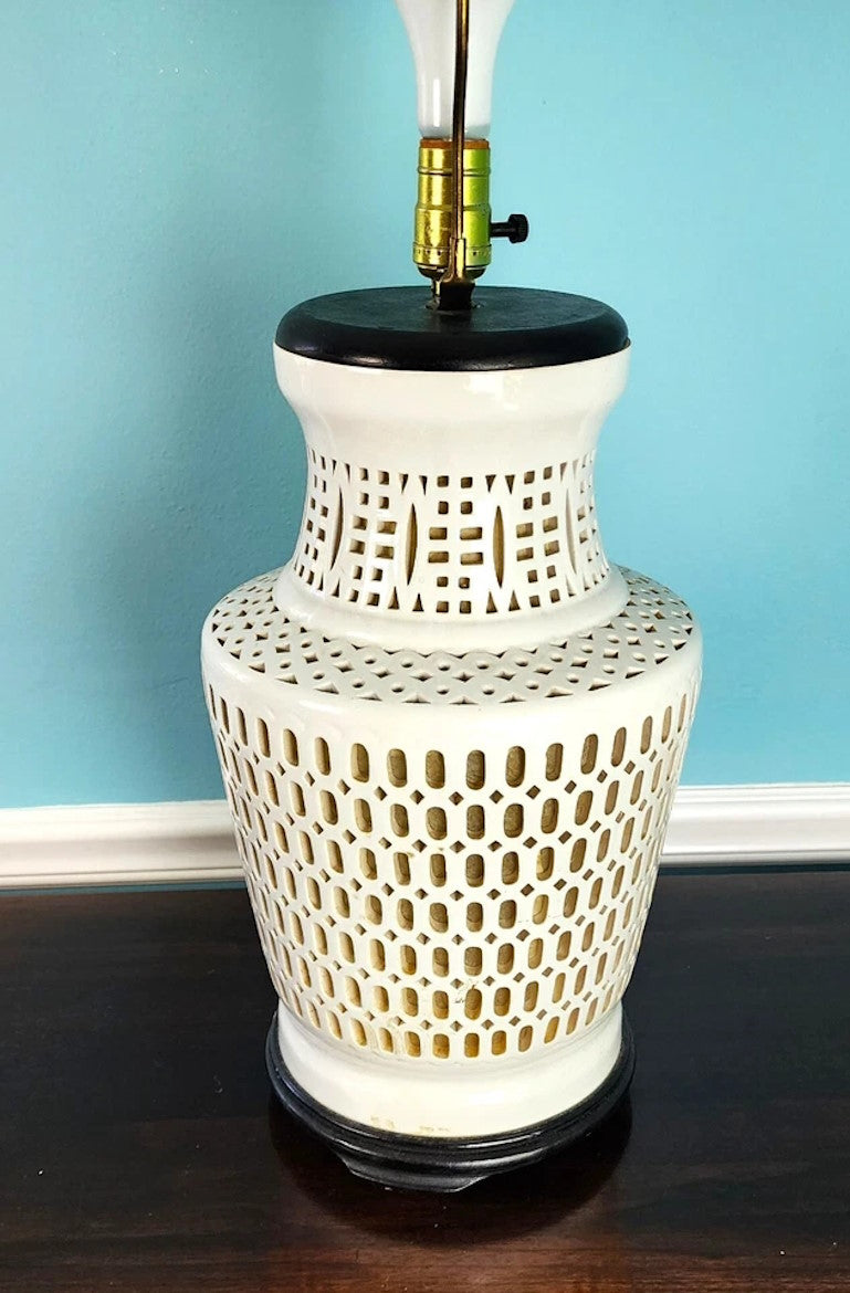 Blanc De Chine Table Lamp Porcelain with Internal Light