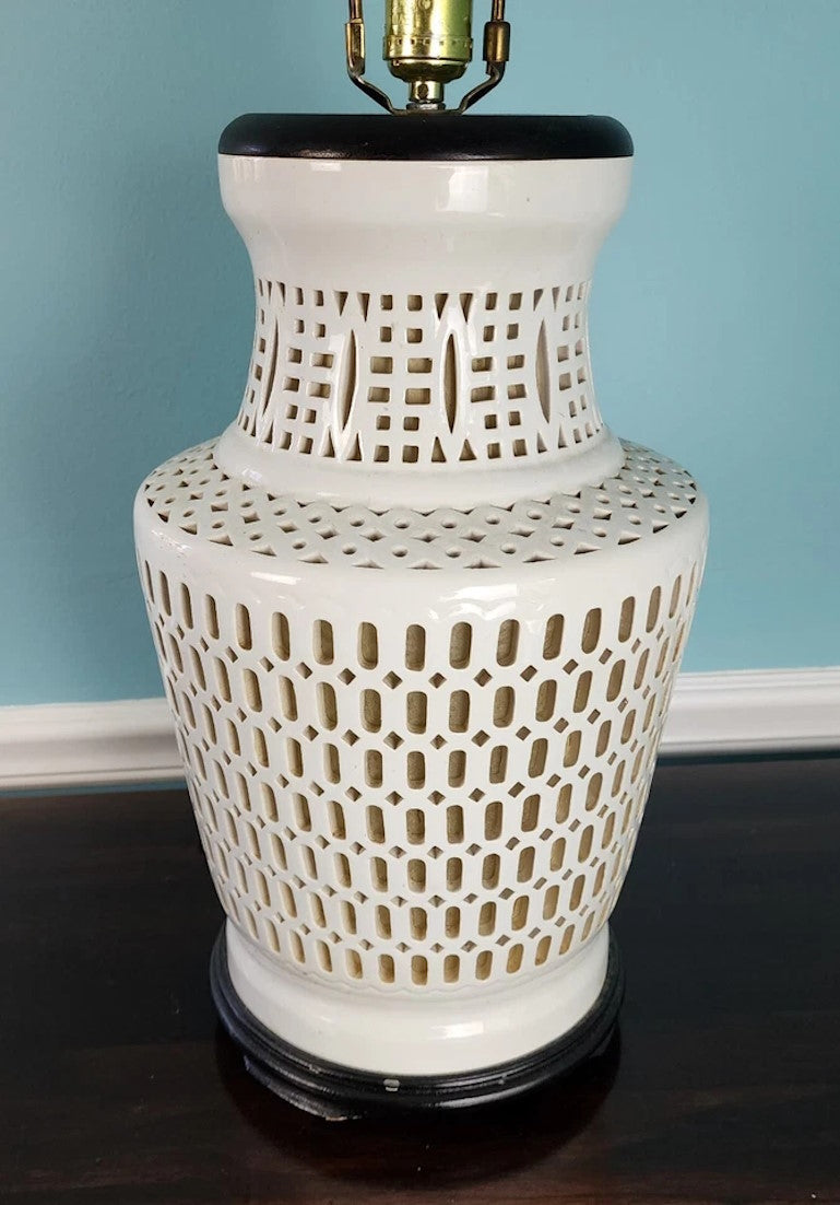 Blanc De Chine Table Lamp Porcelain with Internal Light