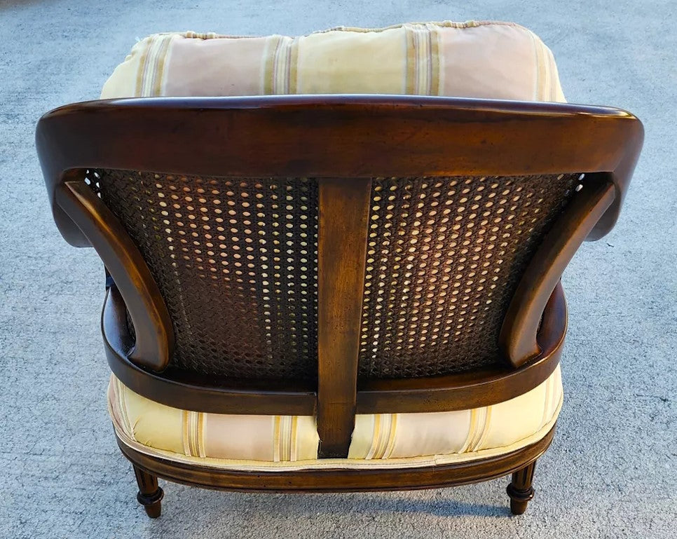 Antique Walnut Cane Chaise Lounge
