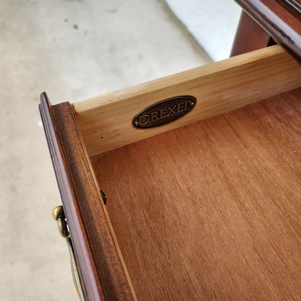 DREXEL Console Sofa Table with Ottomans