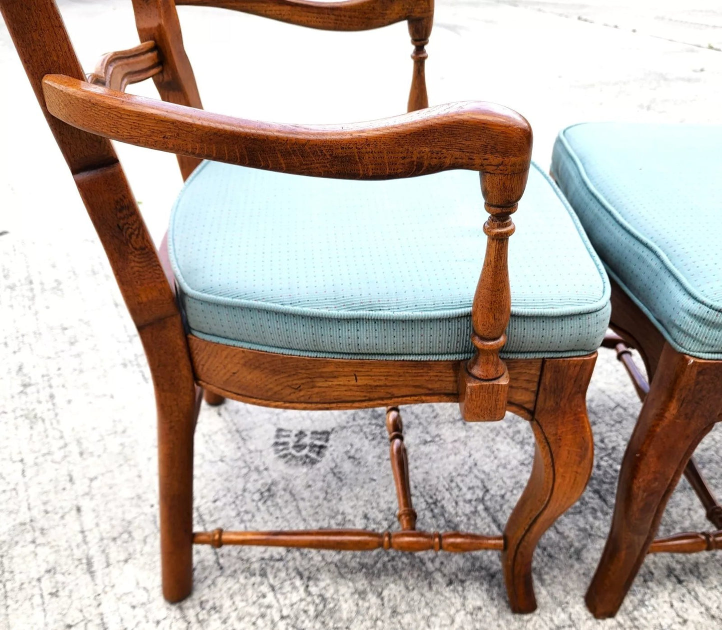Vintage French Country Dining Chairs Set of 8