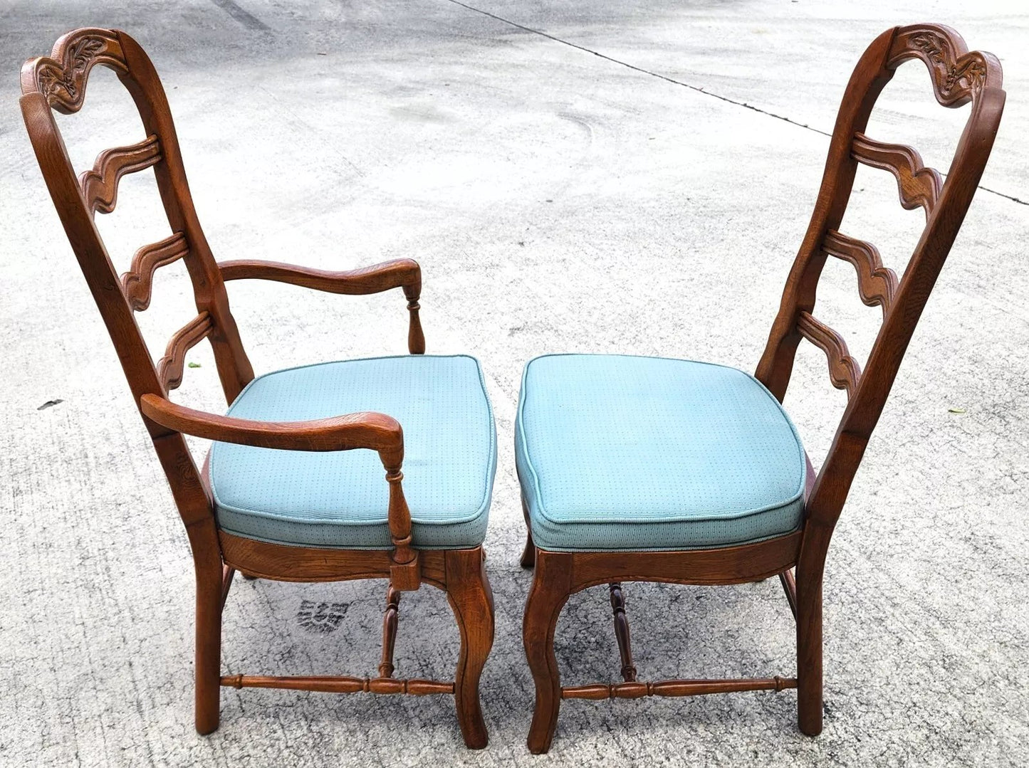 Vintage French Country Dining Chairs Set of 8