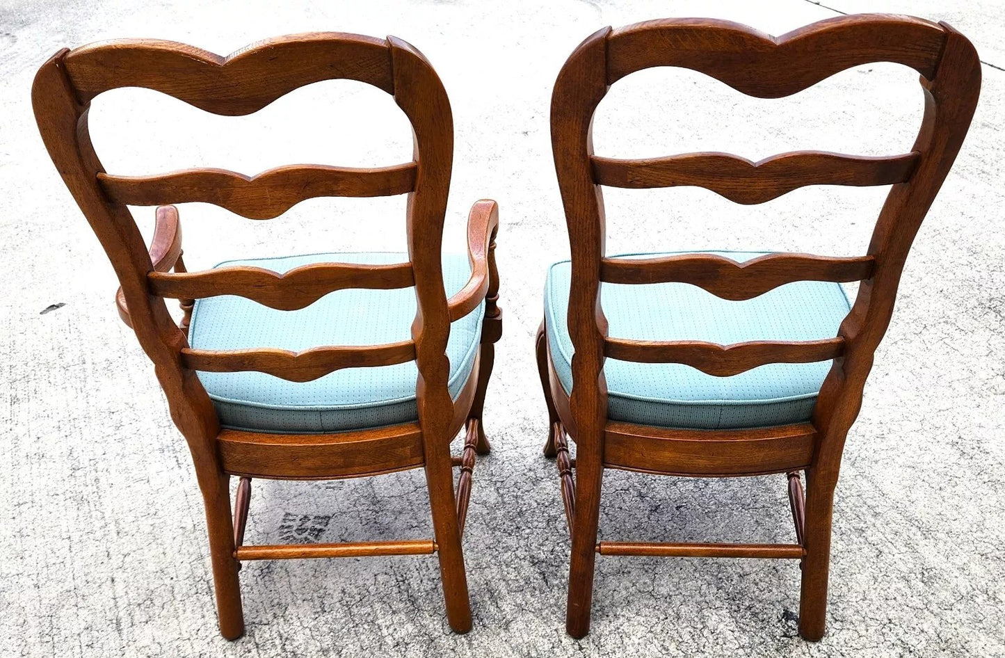 Vintage French Country Dining Chairs Set of 8
