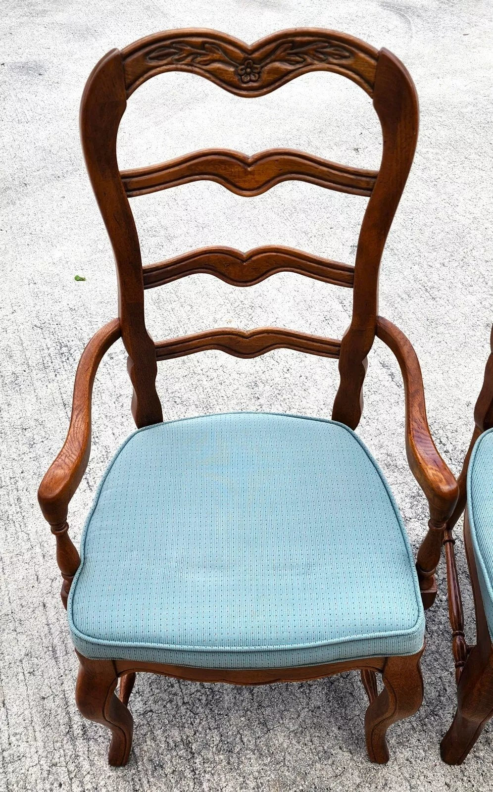 Vintage French Country Dining Chairs Set of 8