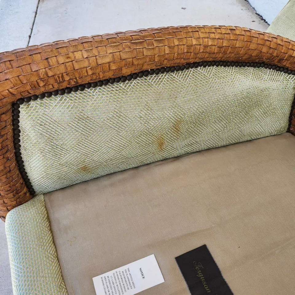 Ferguson Copeland Laced Leather Lounge Chairs