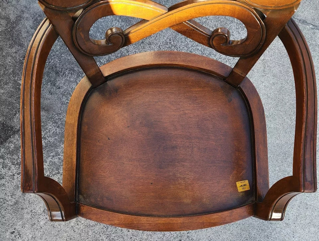 Antique Regency Armchairs Pretzel Back Pair