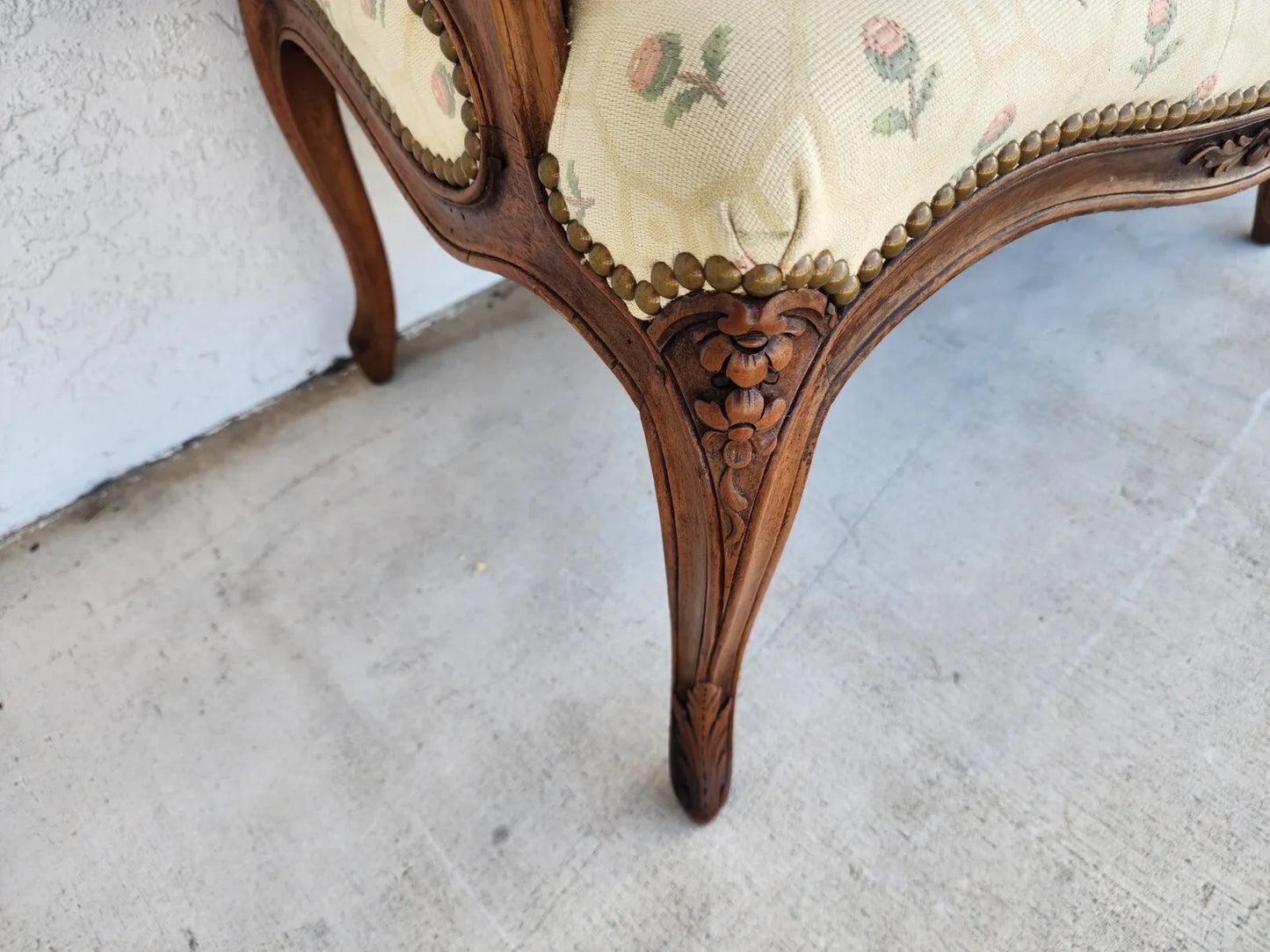Antique Canape Bench Louis XV Style
