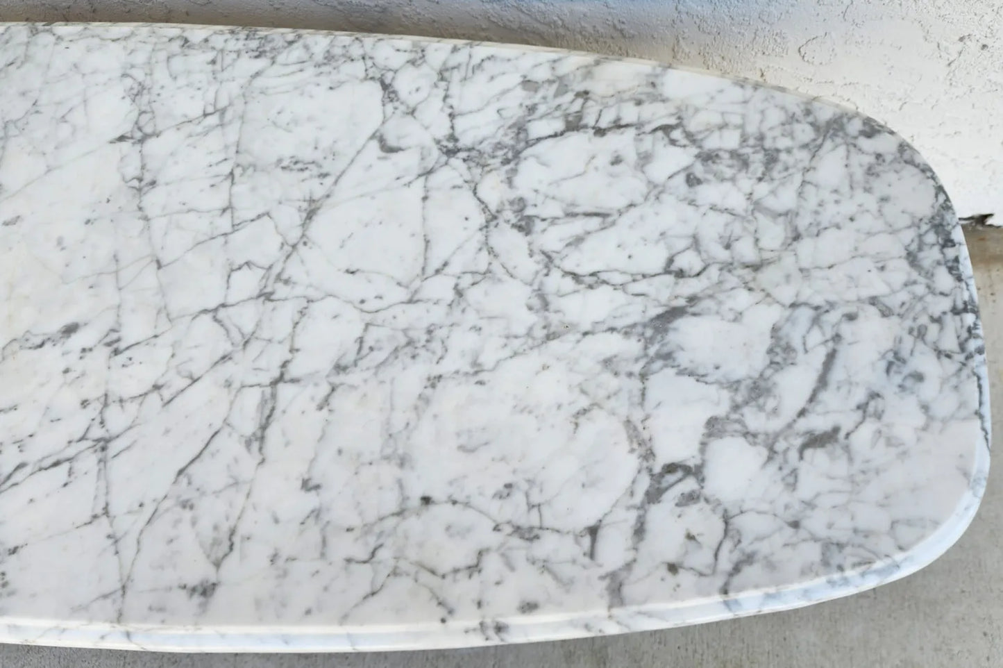 Vintage Italian Coffee Table Carrera Marble
