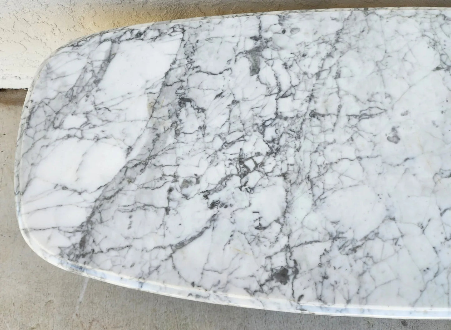 Vintage Italian Coffee Table Carrera Marble